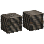 27 Pcs Charcoal Grey Outdoor Flooring Tiles, 2.5㎡ Pack