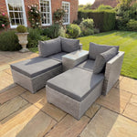 Bastia 5 Piece Outdoor Seating And Table Set | Grey