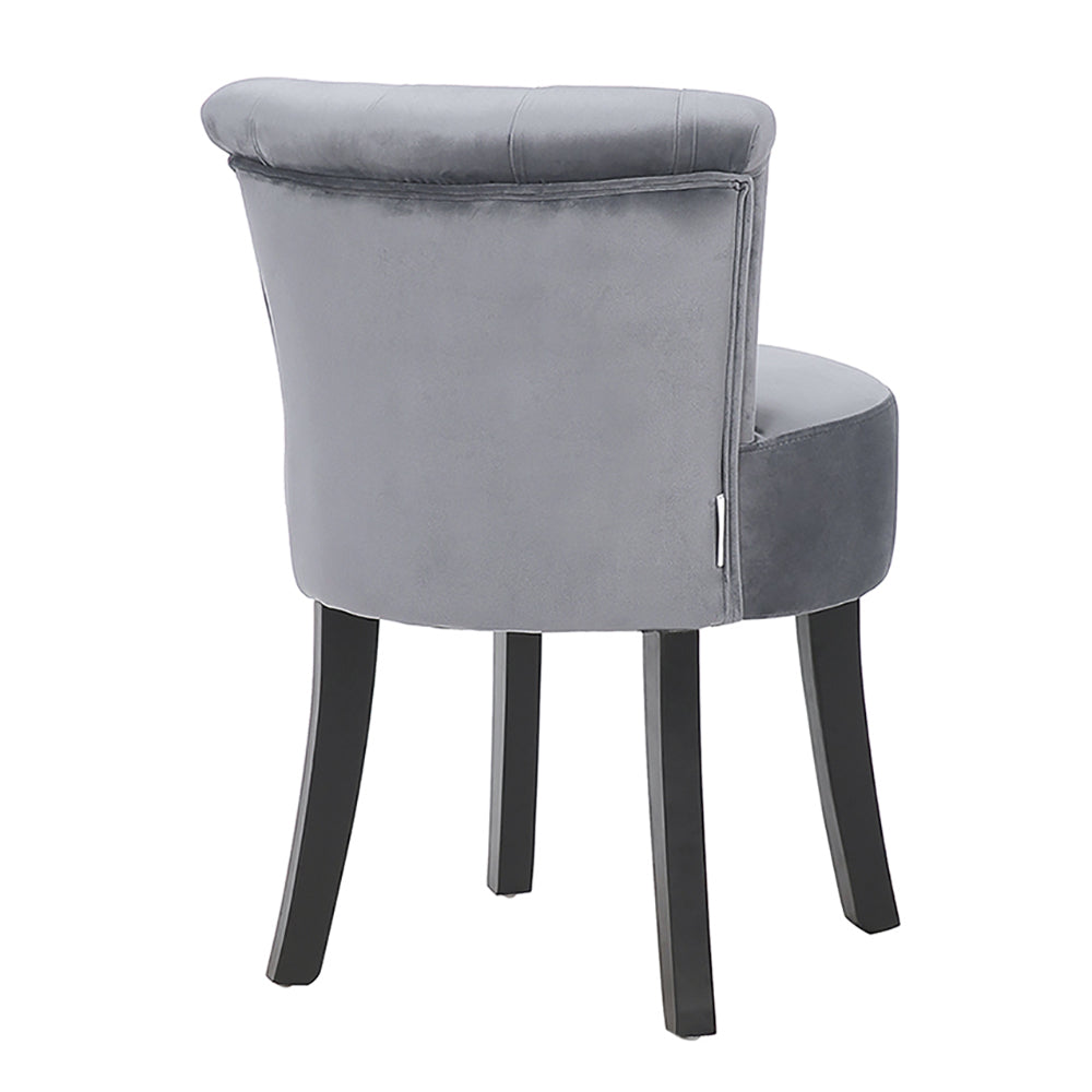 Modern Upholstered Buttoned Stool For Dressing Table