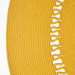 Crochet Braided Round Rug | 150cm | Mustard