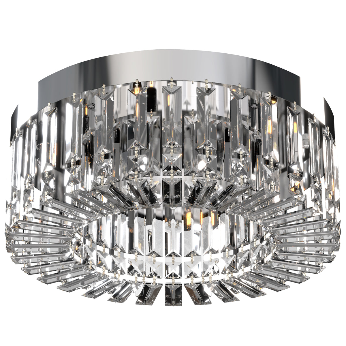 HOMCOM Crystal Ceiling Light With 160 Crystal Pendants