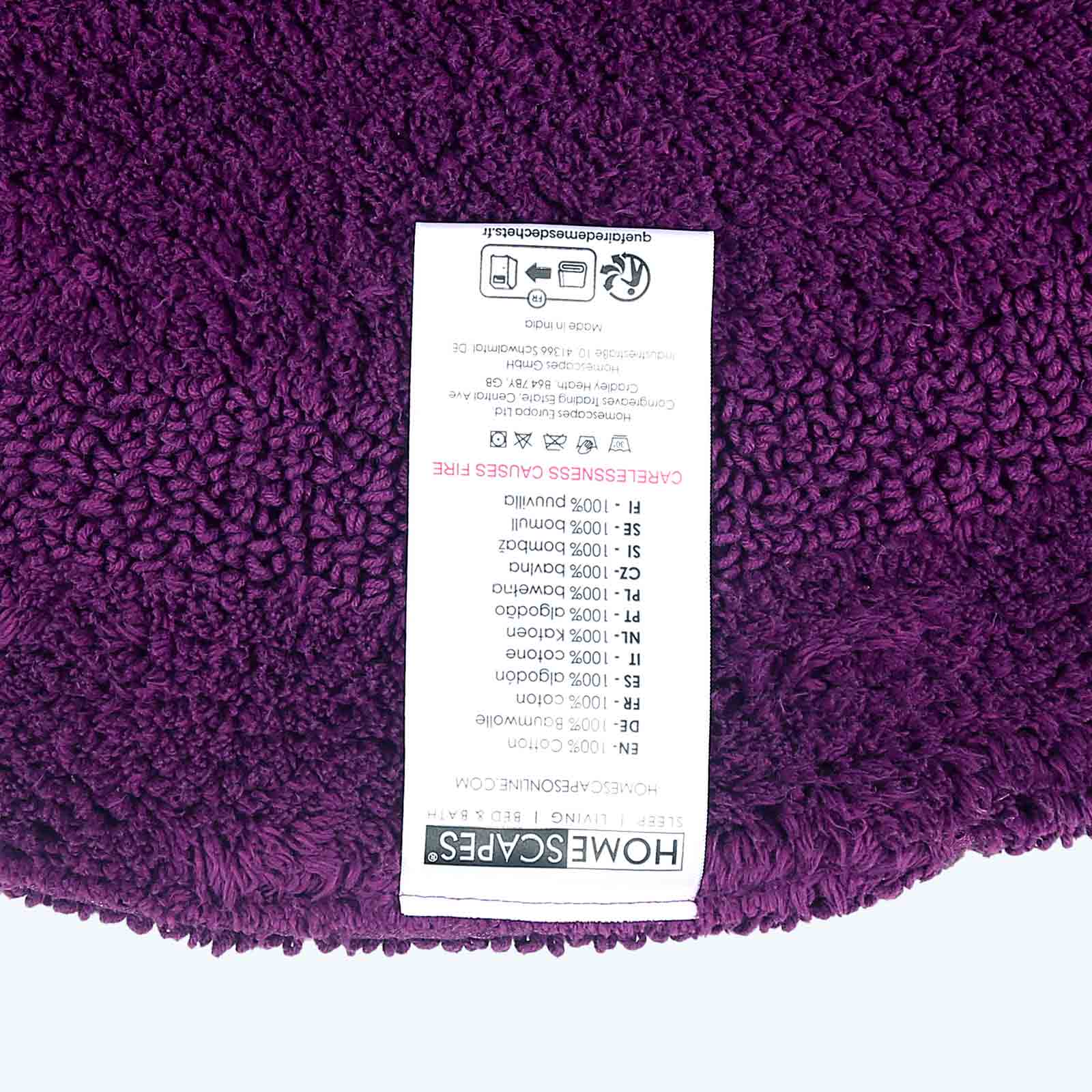 Luxury Reversible Cotton Bath Mat | 80cm | Purple