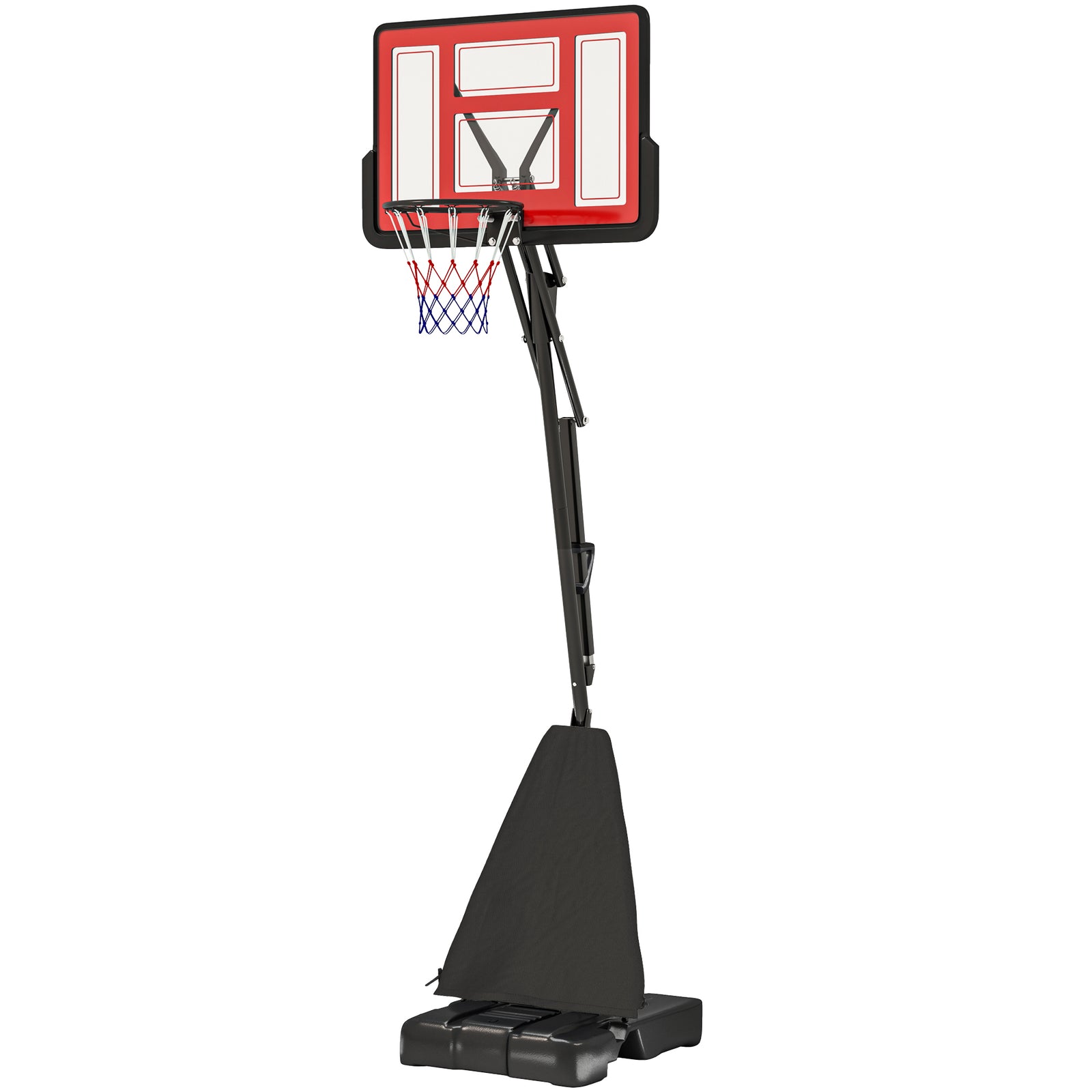 Adjustable Basketball Hoop, Rebound System | Red