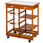Rolling Trolley, Butcher Block, Fruit Rack
