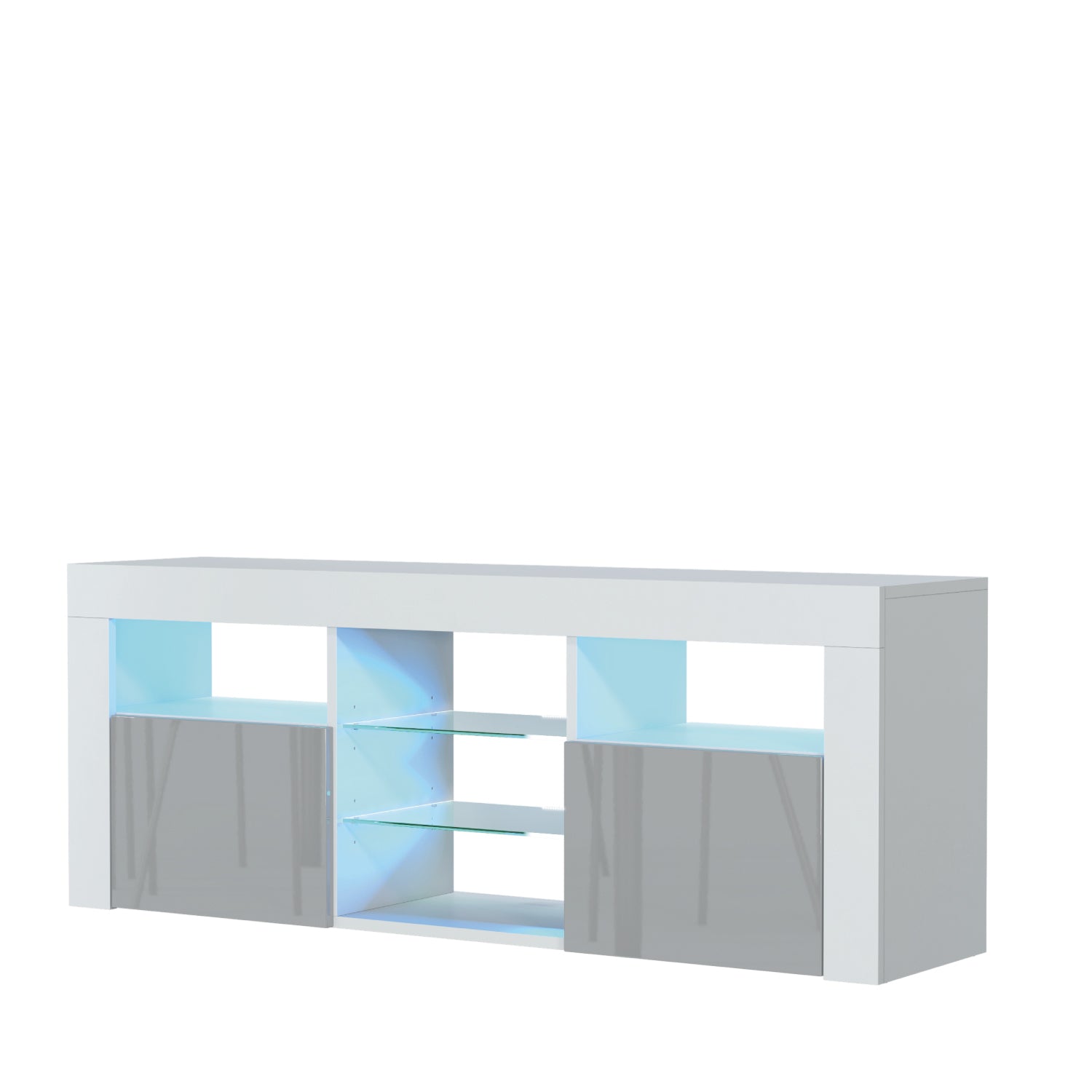 Pulse Tv Unit 145cm With Led Lights | Grey