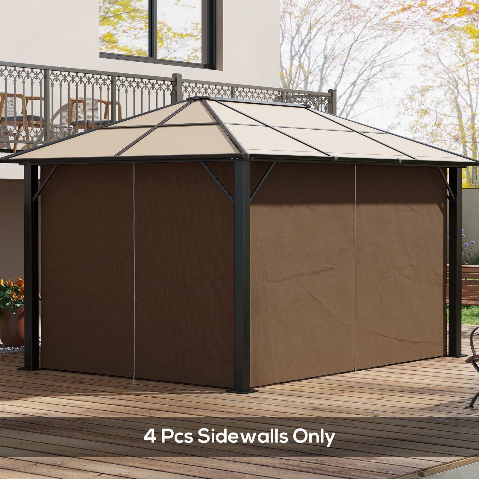 3 X 4(m) Universal Gazebo Replacement Sidewall Set, 4 Panels