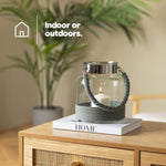 Hurricane Glass Lantern - Grey