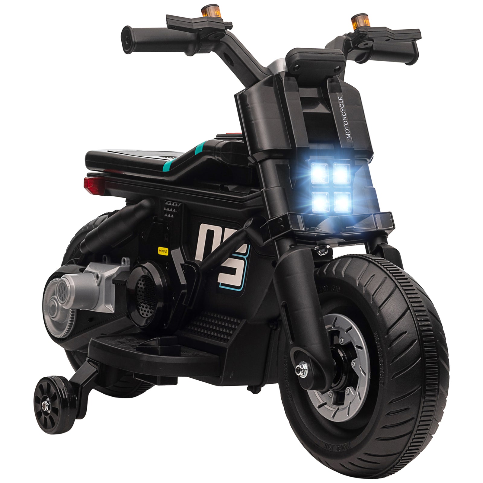 6v Kids Electric Ride-on Motorcycle W/ Siren, Horn, Headlights, Music