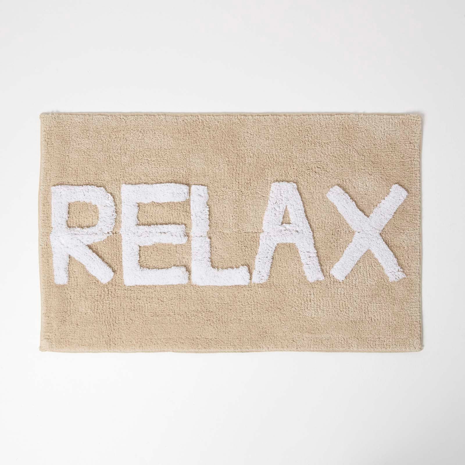Relax Design Bath Mat 100% Cotton | 50 x 80cm | Beige