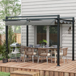 Retractable Pergola Canopy With Aluminium Frame | Medium | Dark Gray