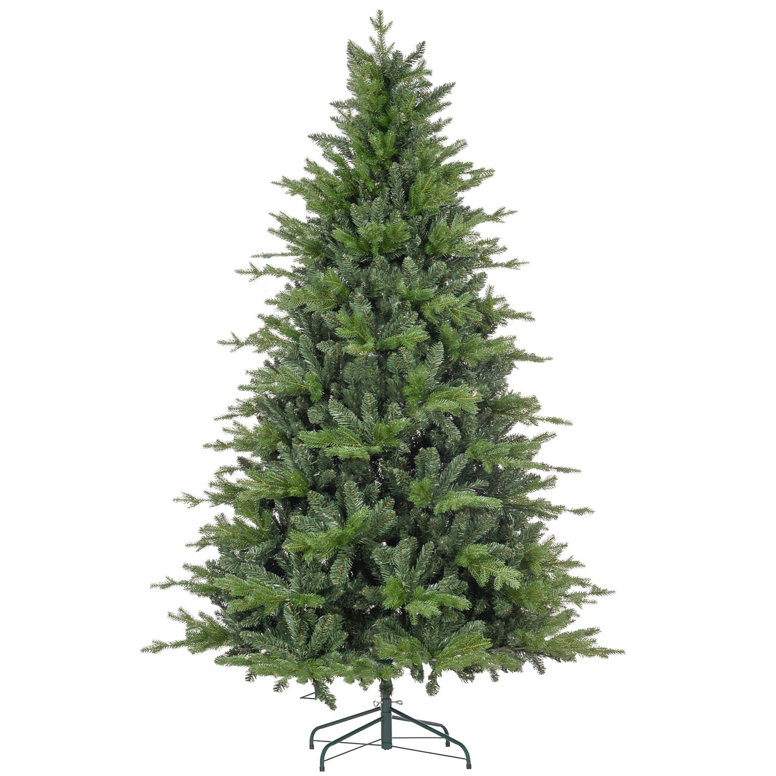 5/6/7ft Christmas Tree, Metal Base, Hinged | 7ft | Green