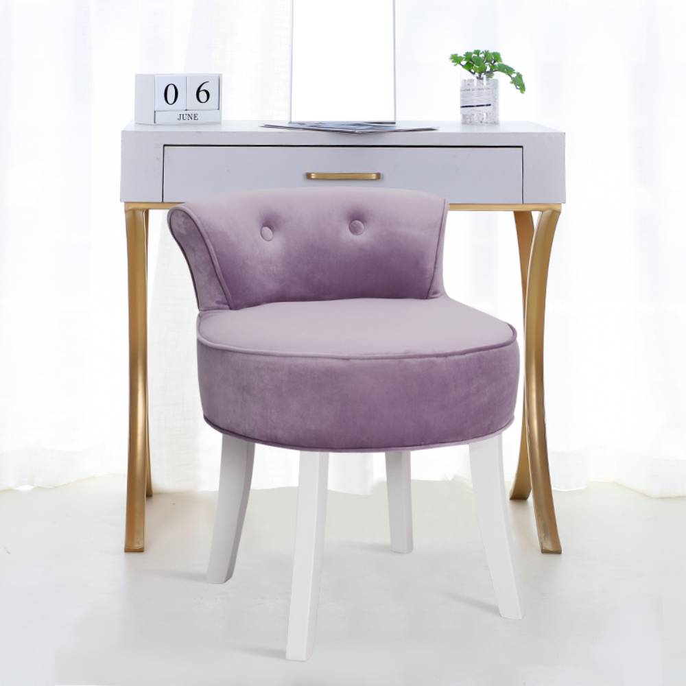 Upholstered Velvet Slipper Chair Slipper Bedroom Chair With Low Backrest