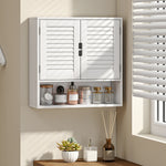 Bathroom Cabinet Wall Storage Shelves 60 X 20 X 60 Cm | White