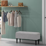 Modern Ottoman Box With Wooden Legs | One Size