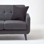 Cotton Plain Cushion Cover | 45cm x 45cm | Black