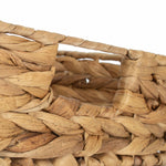 Water Hyacinth Shallow Rectangular Storage Basket | Small | Brown