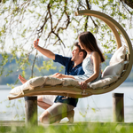 Garden Swing Lounger Floating Recliner - Creme