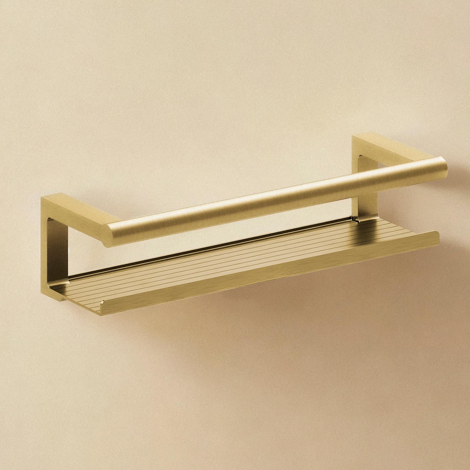 Bathroom Shelf, Organizer, Brushed Gold Pvd , Architect S+ Collection