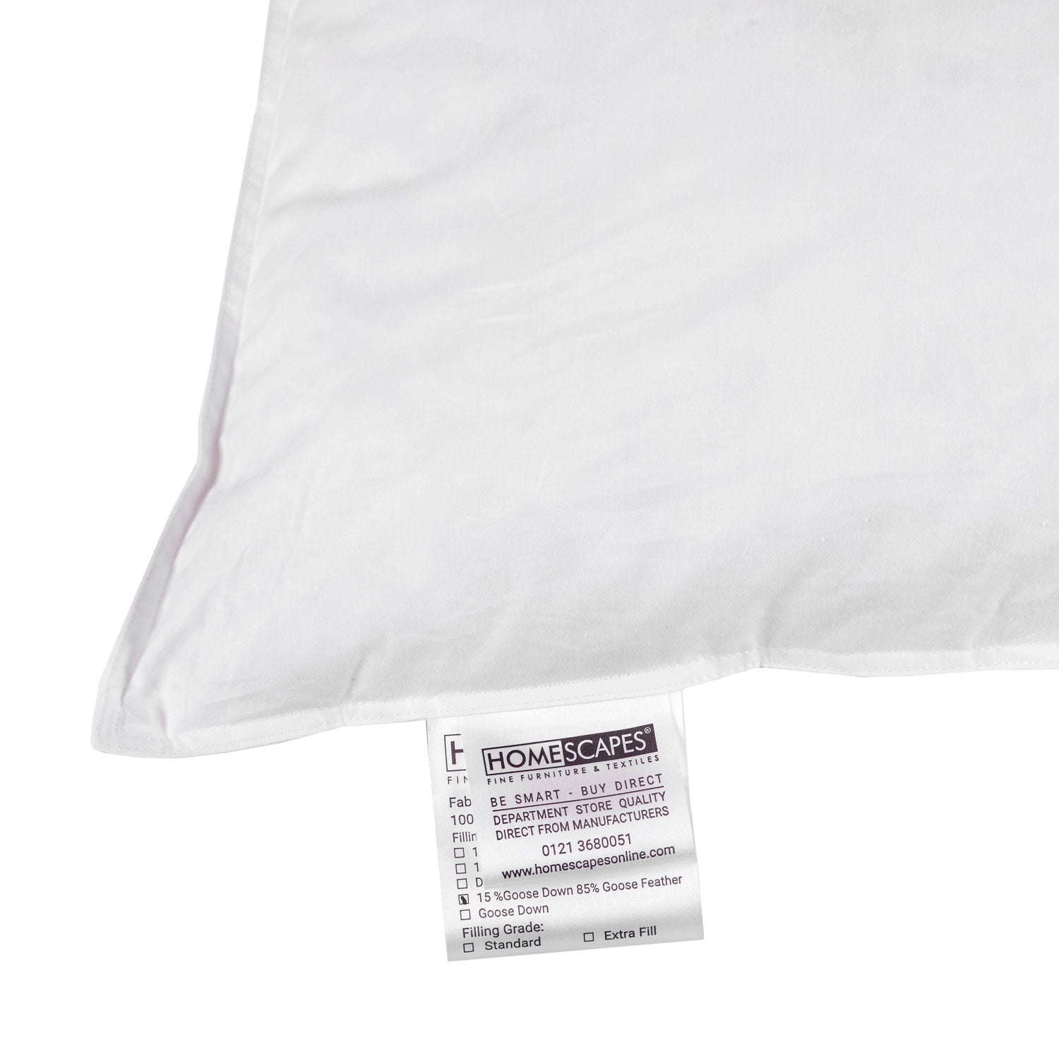 Goose Feather And Down Euro Square Pillow 65 X 65 Cm