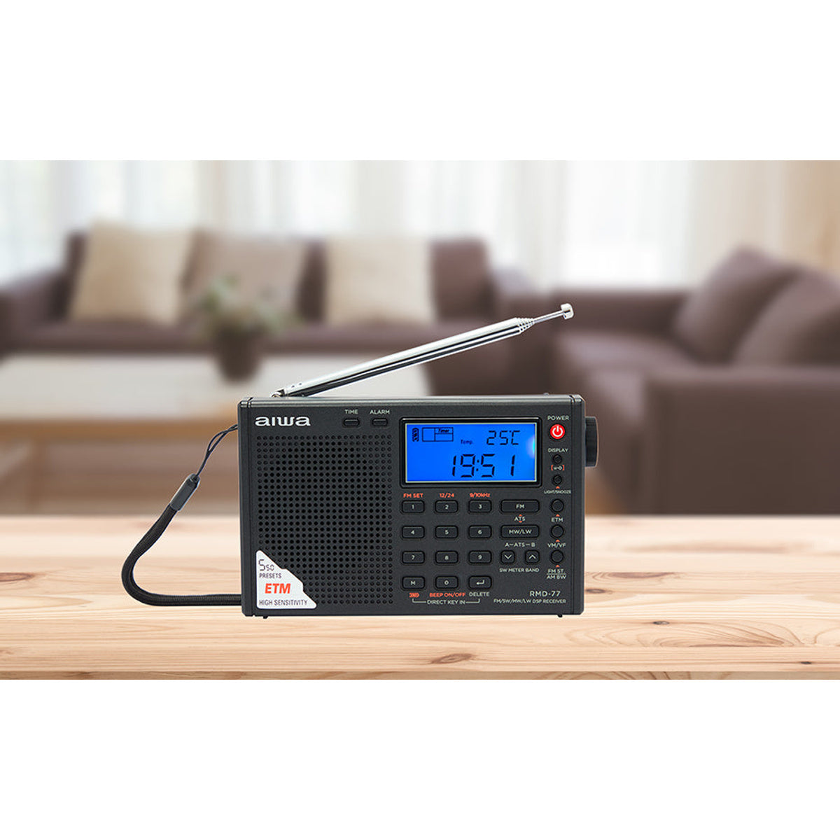 Rmd-77 Portable Multiband Stereo Radio | Black
