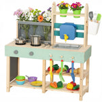 AIYAPLAY Mud Kitchen With Faucet, Kitchen Accessories, Garden Tools, Blue