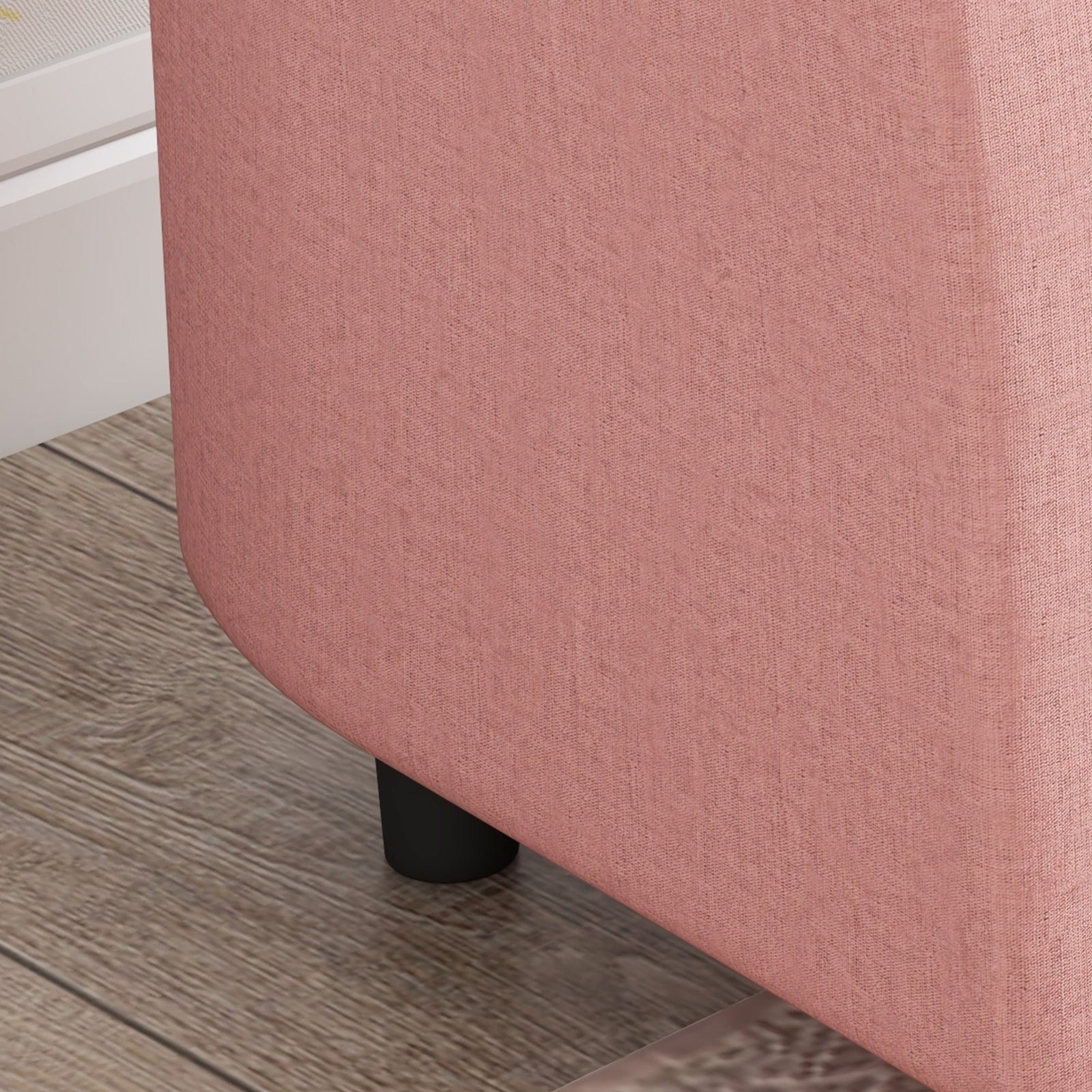 Kids Sofa Set With Footrest For Playroom Bedroom | Pink