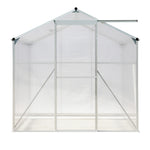 6 x 6-10FT Silver Aluminum Hobby Greenhouse With Operable Window | Medium | Clear
