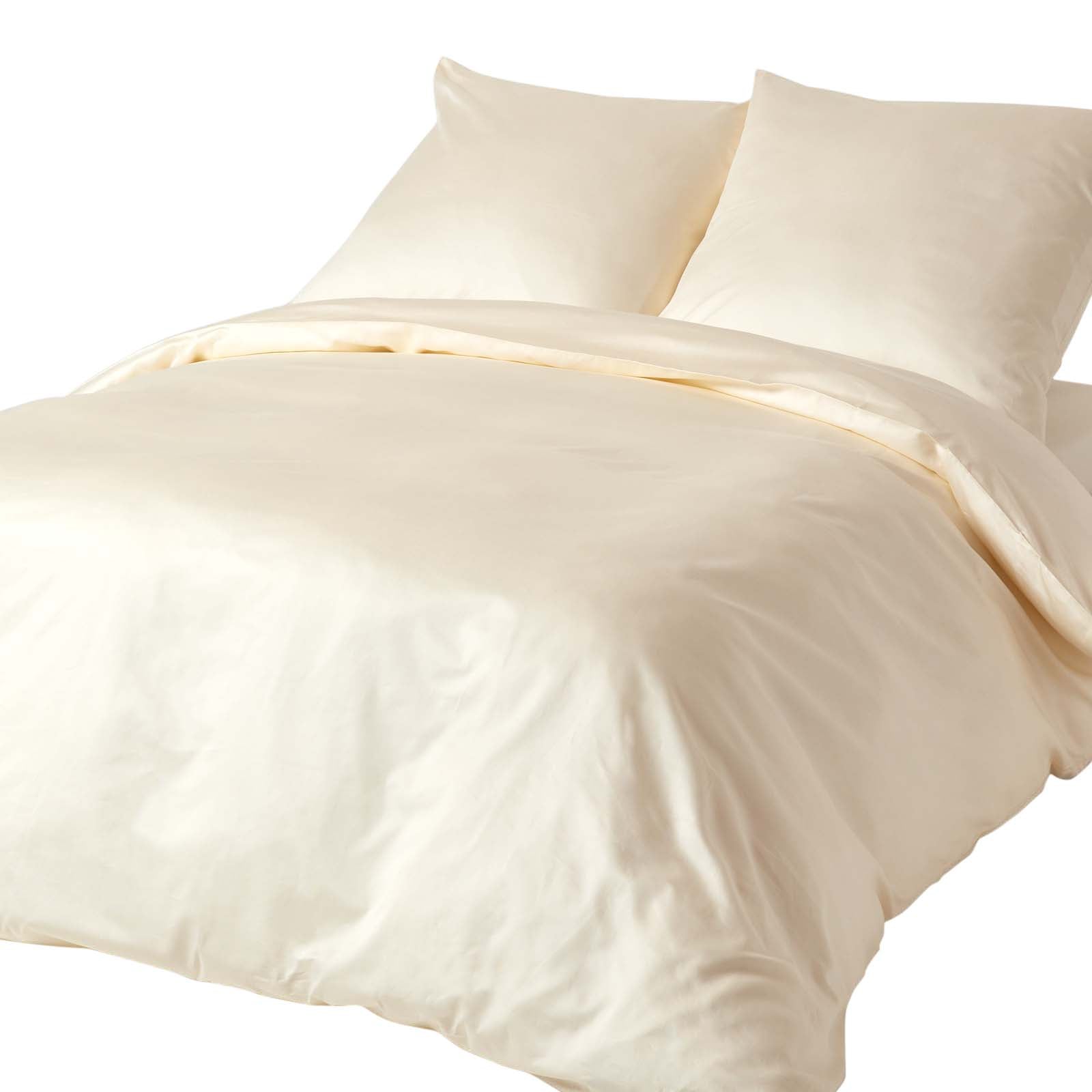 Organic Cotton Duvet Cover Set 400 Tc | European Single | Cream