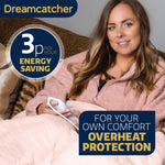 Deluxe  Xl Electric Throw Heated Double Over Blanket Soft Fleece 9 Heat & 12hr Timer Settings | XL | Pink