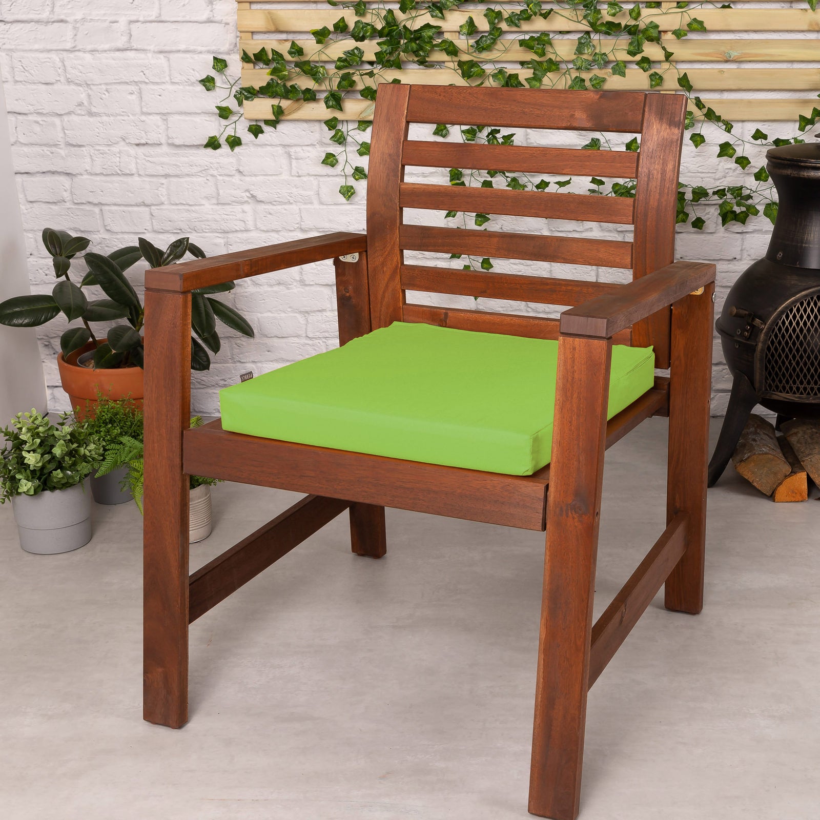 Aqua Blue Seat Cushion Pad Set Of 2 | Lime