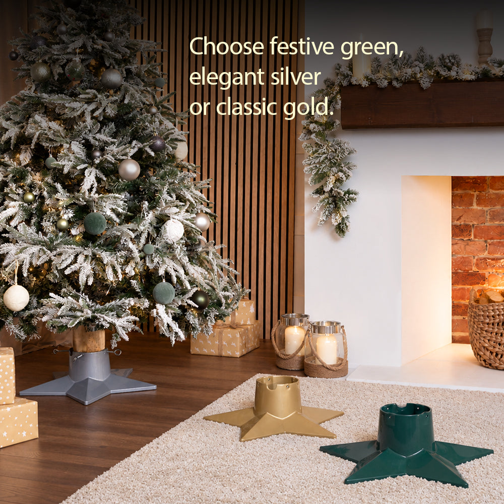 Premium Christmas Tree Stand With 1l Water Reservoir | Gold