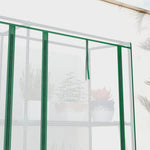 Outsunny 3 Tier Lean-to Mini Greenhouse With Plastic Cover, White