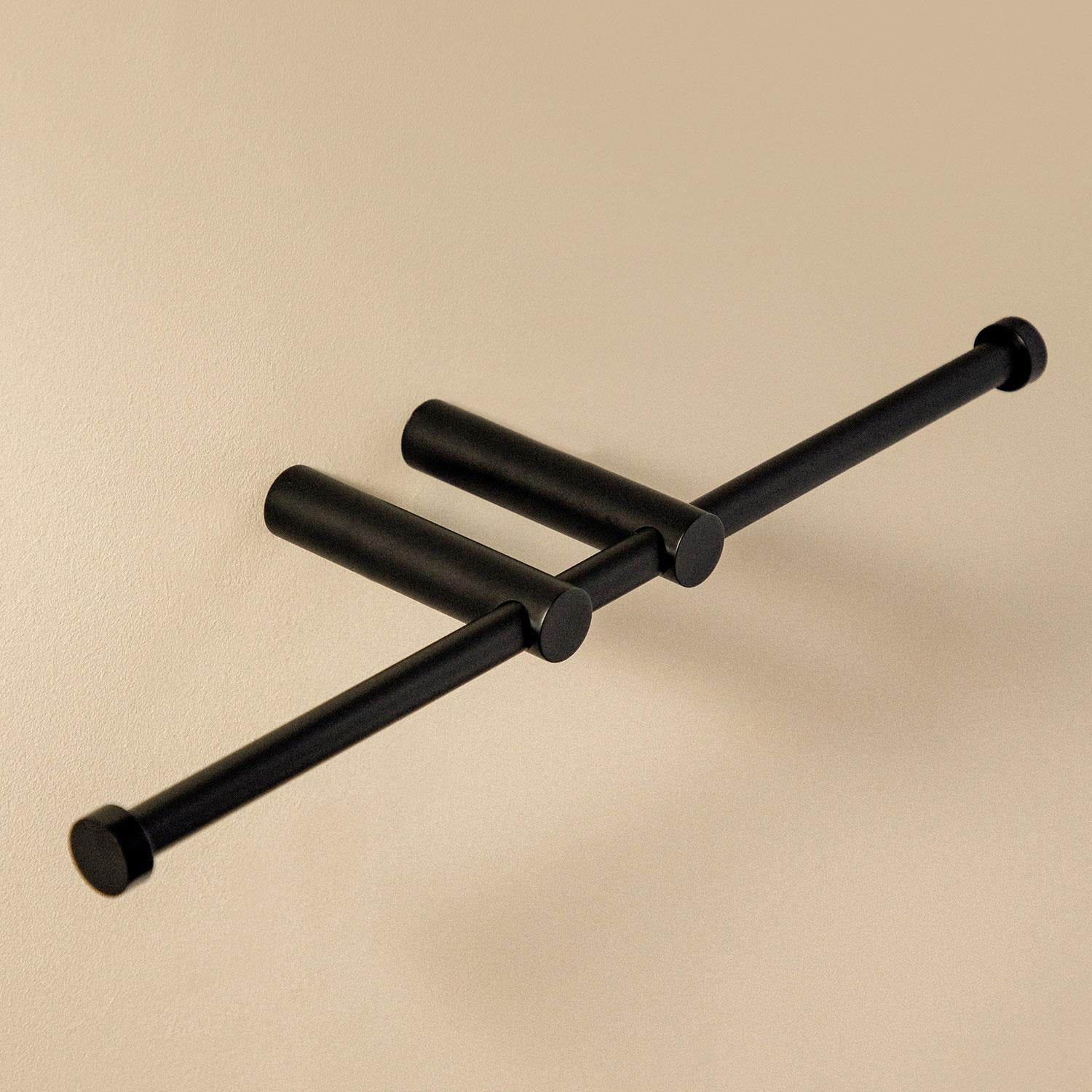 Double Paper Holder Without Cover Matt Black Logic