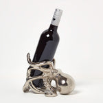 HOMESCAPES Polished Silver Octopus Wine Bottle Holder