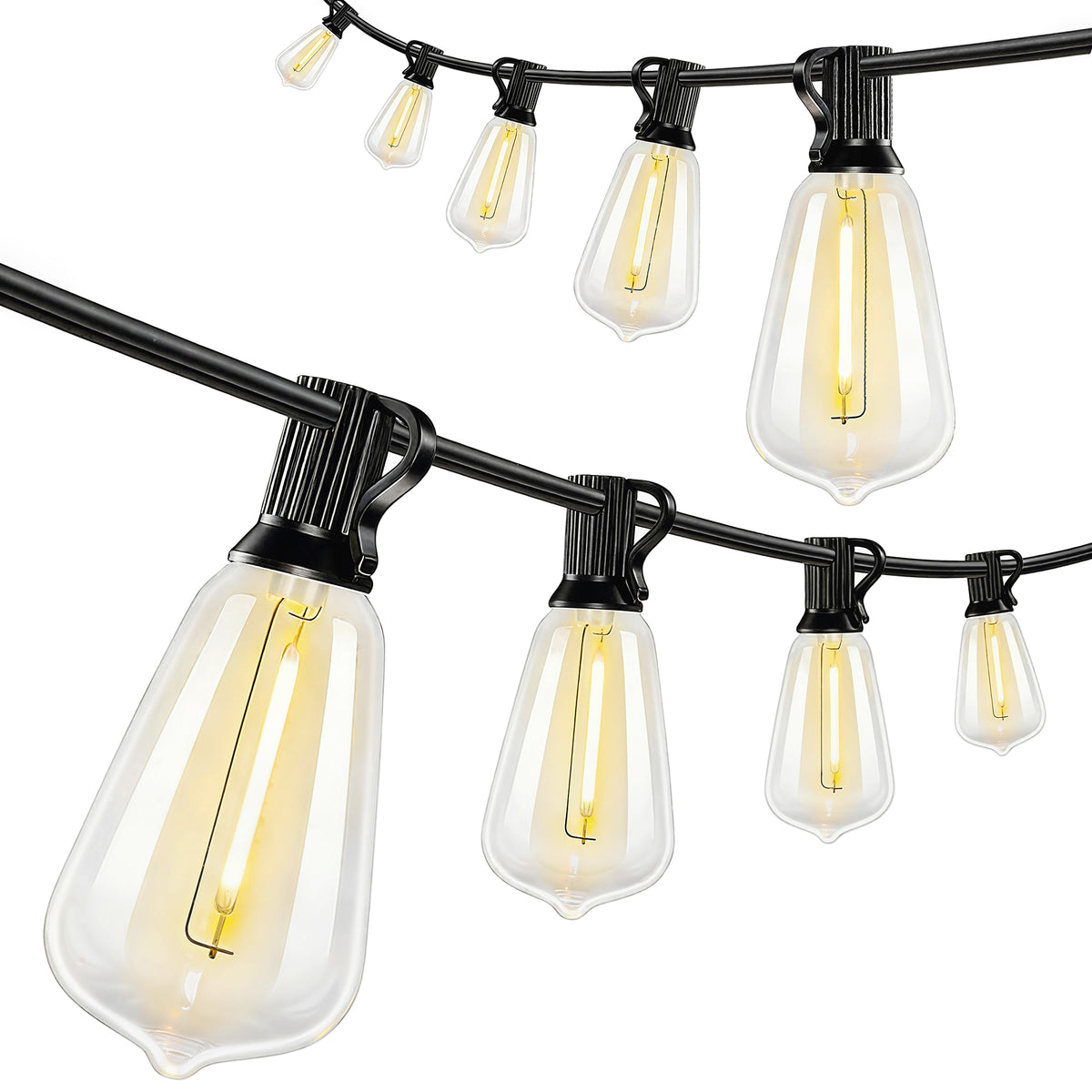HOMCOM 50 Led Curtain Lights, Ip44 Waterproof Fairy Curtain Lights, Warm White