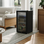 Breeins 83l Door Beverage Cooler With Led Light & Freezer Box