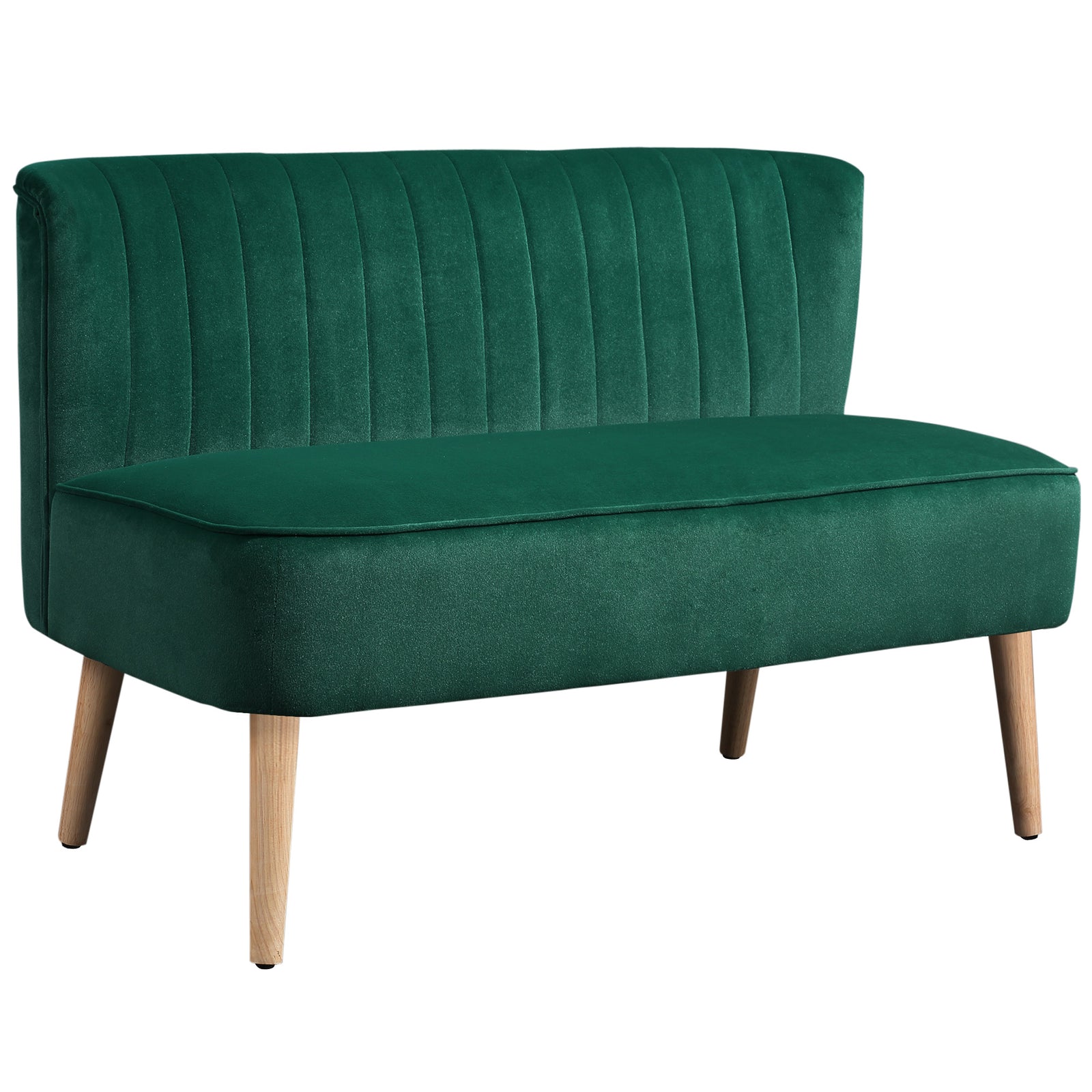 46" Loveseat Sofa 2 Seater Sofa With Padded Seat | Green