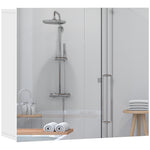HOMCOM Bathroom Mirror Cabinet With 2 Doors And Adjustable Shelf, White