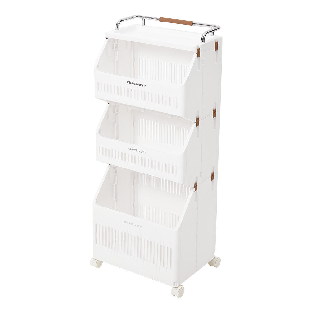 Rolling Laundry Hamper Cart | Large | White