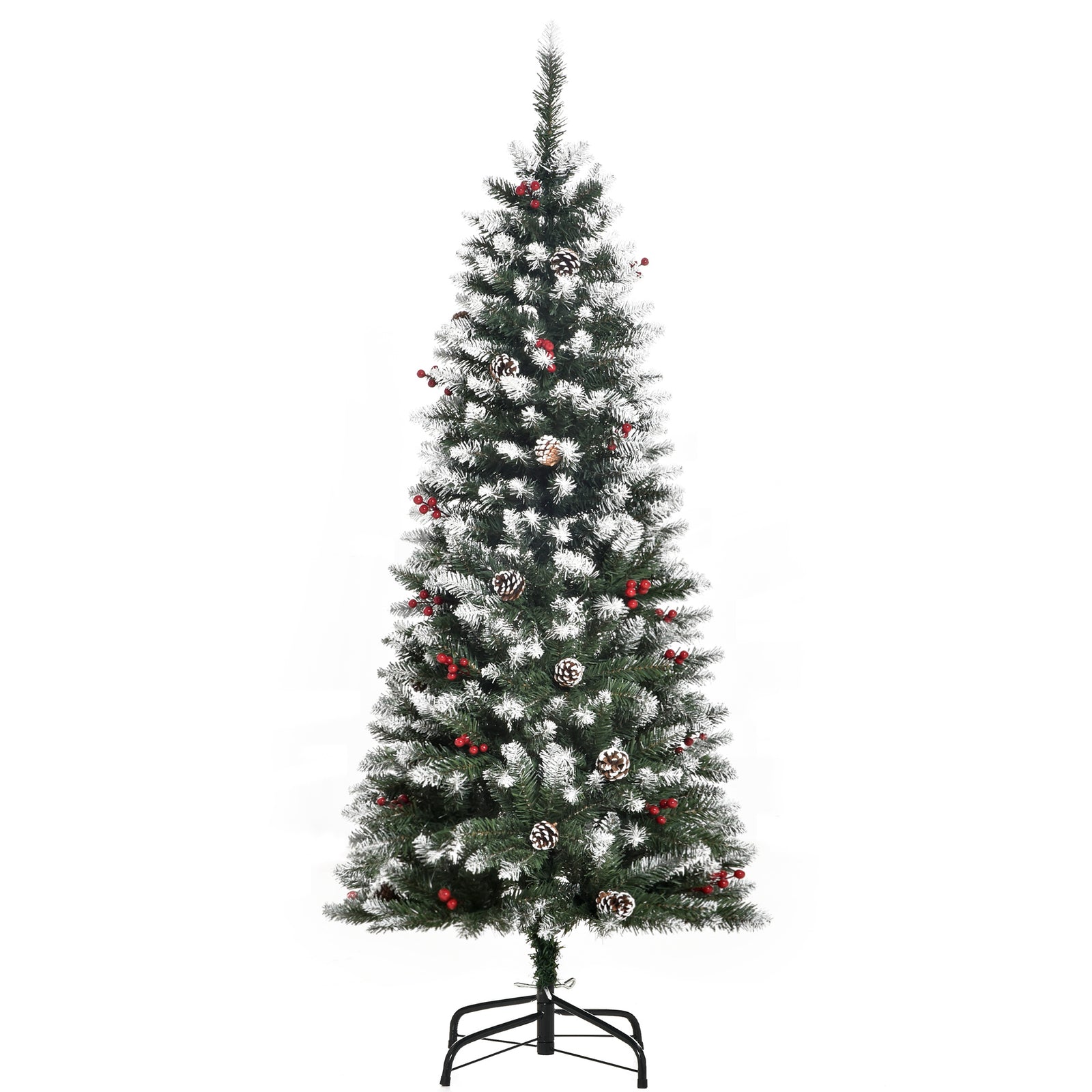 5/6ft Artificial Christmas Tree Xmas Decor With Pinecone | 5ft | Green