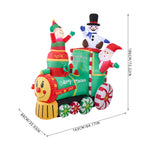 1.86m H Inflatable Polar Express Train – Outdoor Christmas Decoration With Led Lights, Air Blower, Stakes & Water Bags