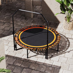 48in Bungee Cords Foldable Round Trampoline With Adjustable U-handle Bar | Orange