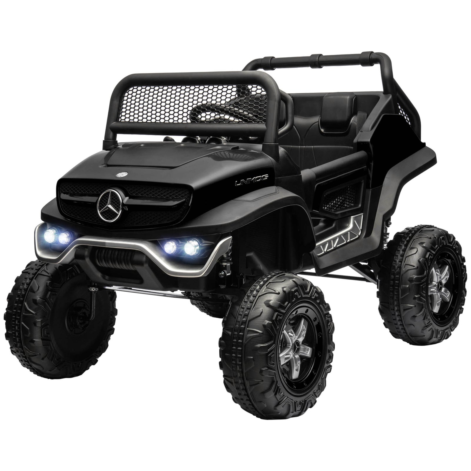 12v Licensed Mercedes-benz Unimog, Kids Electric Ride On Car | Black