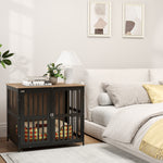 Dog Crate Furniture, 100cm Dog Cage With Anti-chew Resistant Mesh | Medium | Brown