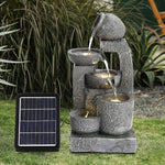 Cascade Solar-powered Water Fountain For Outdoors