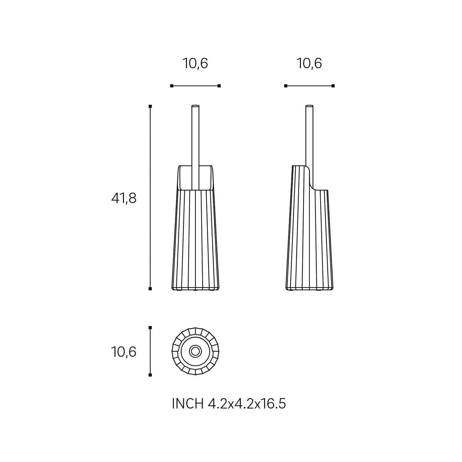 Toilet Brush, Brown Design, Recycled Materials, Avenir Collection