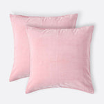 Set Of 2 Velvet Cushion Covers | 40cm x 40cm | Pink