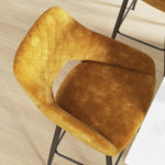 Velvet-touch Bar Stools Counter Set Of 2 | Brown