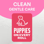 Gentle Clean Puppies On Roll Recycled Toilet Paper, 72 Rolls