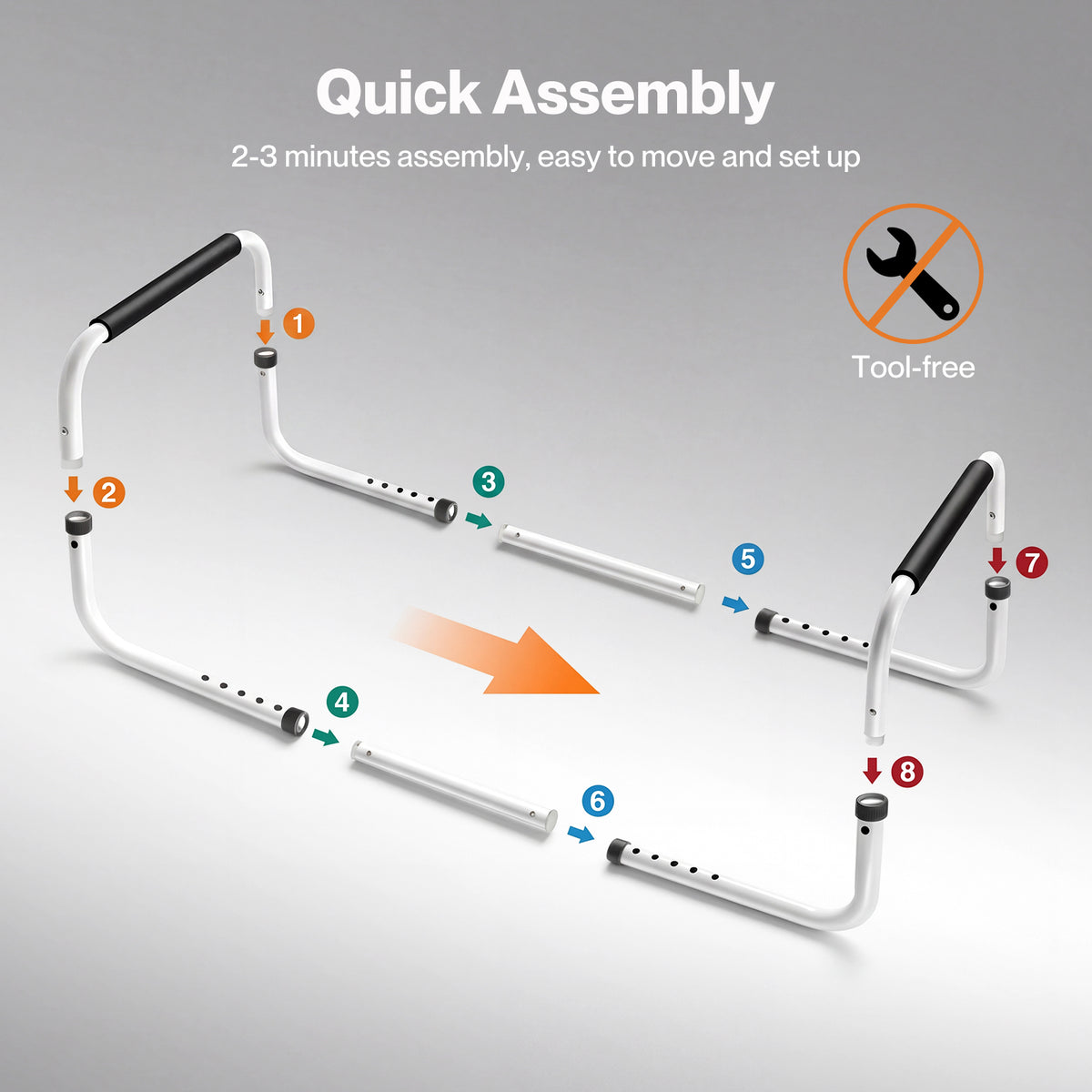 Blanket Lifter For Feet Foot Tent Blanket Support Holder Bar Adjustable | Black & White